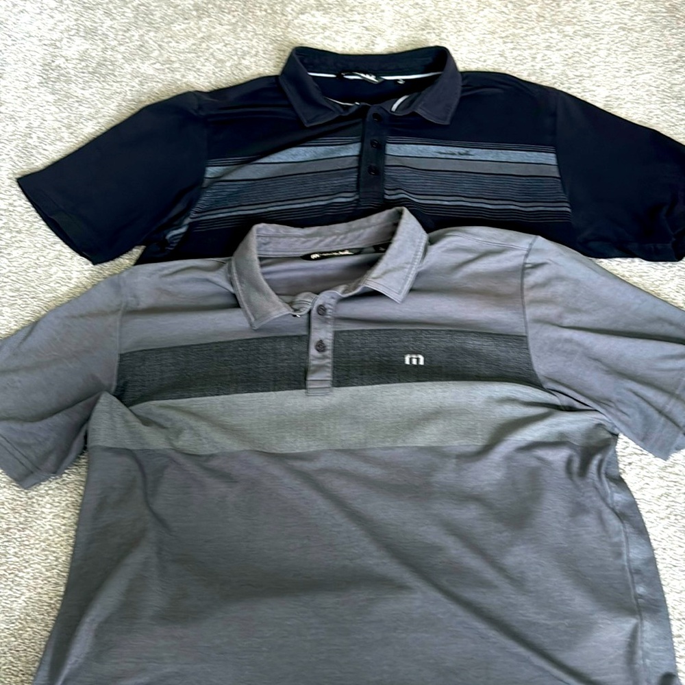 2 Travis Mathew Golf Shirts XL